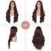 Kalyss 26 Curly Brown Body Wave Wig - Heat-Resistant Synthetic Front Wig for Women - Perfect Edge & Center Parting - Buy Online on GoSupps.com
