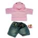 Build Your Bears Wardrobe Teddy Bear Clothes fits Build a Bear Teddies Hoody and Jeans Outfit (pink)