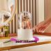 DEEIF 360 Rotating Makeup Brush Holder Organizer with Lid - Dustproof Vanity Organizer in Pearl White - Buy Online on GoSupps.com