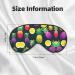 SSIMOO Colorful Pineapple Print Eye Mask - Double-Sided Soft & Light Blocking for Better Sleep Quality - International Shipping Available - Buy Online on GoSupps.com