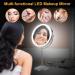 KEDSUM Rechargeable 1X/10X Lighted Magnifying Makeup Mirror | Double Sided & Dimmable LED | Touch Screen Vanity Mirror | Cordless Cosmetic Mirror 10x - Silver - Buy Online on GoSupps.com