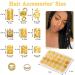 Lucomb 220-Piece Gold Hair Jewelry Set for Braids & Dreadlocks - Metal Cuff Clips Rings & Accessories for Women - Buy Online on GoSupps.com