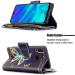 Miago Leather Wallet Case for Huawei Y7 2019 - 9 Card Slots Colorful Zip Flip Diamond Butterfly Design - Durable PU Protective Cover - Buy Online on GoSupps.com