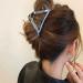 Elegant Gunmetal Triangle Metal Hair Clip for Women and Girls - Strong Hold for Daily Wear and Party - Fashionable and Versatile (Gunmetal) - Buy Online on GoSupps.com