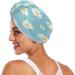 Buy Daisy Flower Dry Hair Cap - 2 Piece Quick Drying Towel Set with Button Headband | Super Absorbent & Comfortable | International Shipping - Buy Online on GoSupps.com