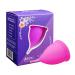 Menstrual cup - reusable menstrual cup made of medical silicone - L (pink)