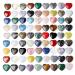 Xiannvxi 80pcs crystals heart set natural gemstones heart love stone crystal heart stone Halbedelstein heart drum stones stones as heart chakra stones set cute room decor d-multi-80pcs