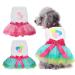 HYLYUN Small Dog Dress 2 Packs - Cute Tutu Princess Dress Heart & Lip Printed Puppy Dresses for Girl Small Dogs in Summer M M(Chest: 13.4")