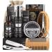 Beard care set includes shampoo washing men's beard brush wooden beard comb beard oil mustache scissors hair trimmer cordless
