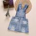 KIDSCOOL SPACE Baby Denim Overalls Dress | Little Girls Jean Jumper 7-8 Years Light Blue - Buy Online on GoSupps.com