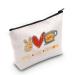 Levlo funny girl inspired cosmetic bag luke's fans gift peace love luke 's make-up zipper bag for friends family bff peace love luke's