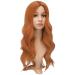 Fine Long Curly Wavy Orange Wig | 55 cm Synthetic Women s Wig for Daily & Party Wear - Buy Online on GoSupps.com
