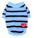Zweitea Summer Dog Shirts for Small Dogs | Striped Cotton T-Shirts & Sweatshirts | Soft Puppy Clothing with Love Heart | XL Chihuahua Apparel in Blue - Buy Online on GoSupps.com