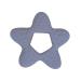 Filibabba Star Teether for Babies | Star Teether Teething Ring Natural Rubber | Teething Aid (Powder Blue)