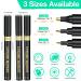 KERIFI Art Liquid Gold Chrome Markers Set - 5 pack 1-3mm Metallic Chrome Marker for Model Rocks Metal Glass Plastic - Permanent Touch Up Repair Paint Pen with Reflective Gloss Finish - Buy Online on GoSupps.com