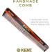Kent Brushes Handmade Combs Range 4T Medium Size Coarse and Fine Comb Brown 1 Count (Pack of 1) - Buy Online on GoSupps.com