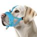 Eyin muzzle for large dogs adjustable reflective nylon muzzle for dogs with a connecting belt dogs can pant and drink prevent biting barking and chewing (blue XL) XL blue