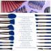 BS-MALL 18 Pcs Makeup Brushes Set with Case - Premium Synthetic Brushes for Foundation, Powder, Concealers, Eye Shadows - Dark Blue - Buy Online on GoSupps.com