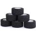 Self Adherent Wrap Tape Medical Cohesive Bandages Flexible Stretch Athletic Strong Elastic First Aid Tape for Sports Sprain Swelling and Soreness on Wrist and Ankle 6 Pack 1Inch X 5Yards(Black)