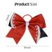 Glitter Red Cheer Bows - Set of 8 Large Shiny Rhinestone Black Hair Bows for Girls - Ideal for Cheerleaders, Softball, and Sports - Handmade Ponytail Holders - Buy Online on GoSupps.com