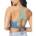 HOFISH Seamless Nursing Sports Bra XL Blue-Green | Medium Impact Racerback Pregnancy & Breastfeeding Bra - Buy Online on GoSupps.com