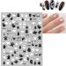 JMEOWIO 8 Sheets Halloween Nail Art Stickers Decals Self-Adhesive Pumpkin Skull Ghost Spider Web Bat Spook Nail Supplies Nail Art Design Decoration Accessories - Buy Online on GoSupps.com