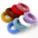 MARY LAVENDER Large Stretch Furry Hair Ties Seamless for Thick Hair Fuzzy Hair Elastics Hair Bands Ponytail Holders Hair Scrunchies for Women Girls No Damage 8-Pack Color 3-8Pack