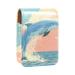 Lipstick Case Leather Lip Gloss Lipstick Organizer with Mirror Mini Lipstick Holder Bag Cartoon Dolphin U991r6qvzs