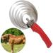 Curry Comb Reversible Stainless Steel Curry Comb Livestock Shedding Comb with Soft Touch Grip for Sheep Horses Cows(6 Rings) As shown - Buy Online on GoSupps.com
