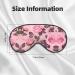 Pretty Pink Roses Eye Mask - Soft Adjustable Unisex Sleeping Mask for Nighttime Comfort - Buy Online on GoSupps.com