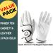FINGER TEN Men's Premium Soft Cabretta Leather Golf Gloves - 3 Pack, Left Hand (LH) Right Hand (RH) with Cadet Sizes, Small to XXL - Buy Online on GoSupps.com
