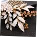 FRCOLOR bridal headpieces for wedding gold hair accessories wedding hair clip pearl hair clip rhinestone barrettes bridal hair accessories pearl hair barrettes rhinestones bride comb - Buy Online on GoSupps.com