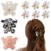 Niceneeded 9 pieces of butterfly flower hair clips hair clips in a French design with leopard pattern Daisy Flower Pony Clips butterfly Schildpatt hair clips