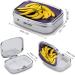 Unique Banana Fruit Print Pill Box | 2 Compartment Metal Pill Organizer | Portable Decorative Medicine Case for Pocket & Purse - Buy Online on GoSupps.com