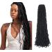 Faux Locs Crochet Hair For Black Women-Soft Locs 30 Inch 7 Packs Long Crochet Locs Goddess Locs Crochet Hair Pre Looped Braiding Hair Extensions (30 Inch (Pack of 7) 1B) 30 Inch (Pack of 7) 1B