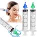 2 Pieces Ear Wax Cleaner Syringe Tip Ear Wax Flusher Tool Ear Wax Remover Ear Irrigation Syringe for Ear Cleaning and Irrigation of Humans 20 ML