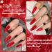 LYXSYXL Dark Ruby Red Cat Eye Gel Nail Polish Set 7ml - Magnetic UV Gel with Diamond Glitter - Includes Magnet Stick for Shiny Silver Effect - Buy Online on GoSupps.com