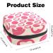 Portable Women's Binding Bags | Menstrual Cup Pocket & Pads | Stylish Tampon Bags for Teenage Girls - Pink Geometric Hearts - Buy Online on GoSupps.com