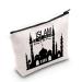 Levlo Islam Allah cosmetic bag Islam Allah religious gift Islam is my deen jannah is my dream make-up bag with zipper for women and girls lslam is my deen