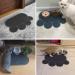 ExeQianming Pet Mat - Claw Shape Feeding Mat for Dogs | 30x37 cm Gray | Ideal for Drinking & Eating - International Shipping Available - Buy Online on GoSupps.com