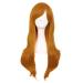 MapofBeauty 28 Inch/70cm Women Side Bangs Long Curly Hair Cosplay Wig (Golden Orange)
