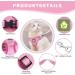 Adjustable Cat Dishes Set - Soft Lining Breathable Mesh & Leash - Pink for Cats Kittens Dogs & Puppies - Buy Online on GoSupps.com