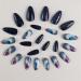 False nails nail art ins style wear nails medium almond nail piece finished product color smudge starry sky nail art piece false nail patch 1 count (Pack of 1) - Buy Online on GoSupps.com