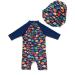 Bonverano Baby Boys Swimsuit | UPF 50+ Short-Sleeve One Piece Swimwear | Colorful Fish Design | 2-3 Years - Buy Online on GoSupps.com
