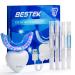 Teeth Whitening Kit BESTEK Professional Teeth Whitening Kit with LED Light 10 Min Non-Sensitive Fast Teeth Whitener with 3 Carbamide Peroxide & 1 Sensitive Teeth Whitening Gel Remove Teeth Stains