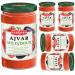 Ajvar Soft Glass Vegetable Sauces - A Delicious Traditional Side Dish for Sauce - 5 Pack - 350g
