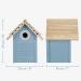Navaris Wooden Bird House - Garden Nesting Box for Small Birds - Pine Wood Birdhouse - Real Wood Nester Cabin for Robins Blue Tits Sparrows - Blue - Buy Online on GoSupps.com