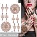 Brown Henna Temporary Tattoo Stickers | 80+ Exquisite Lace, Flower, Mandala, Elephant Patterns | Waterproof Fake Tattoos for Women, Girls | Wedding, Party Decorations | 6Pcs - Buy Online on GoSupps.com