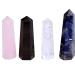 Crystal Set 2.25-2.50 | 6 Faced 4 Chakra Wand Set | Rose Clear Quartz, Black Obsidian, Lapis Lazuli | Healing Crystal Gifts - Buy Online on GoSupps.com