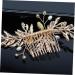 DOITOOL Gold Side Comb Hair Crystals Decor Alloy Hair Comb Hair Claw Hatchet Comb Floral Headpiece Crystal Flower Comb Rhinestone Headpiece Crystal Decor Accessories Pearl Bride - Buy Online on GoSupps.com